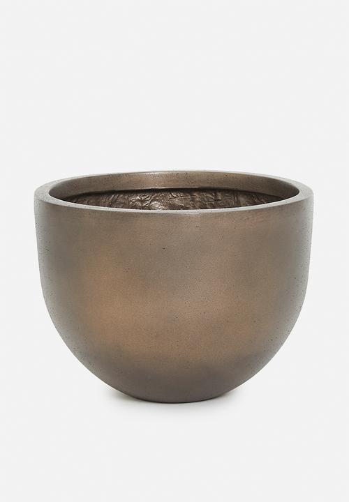 Milan planter - metallic