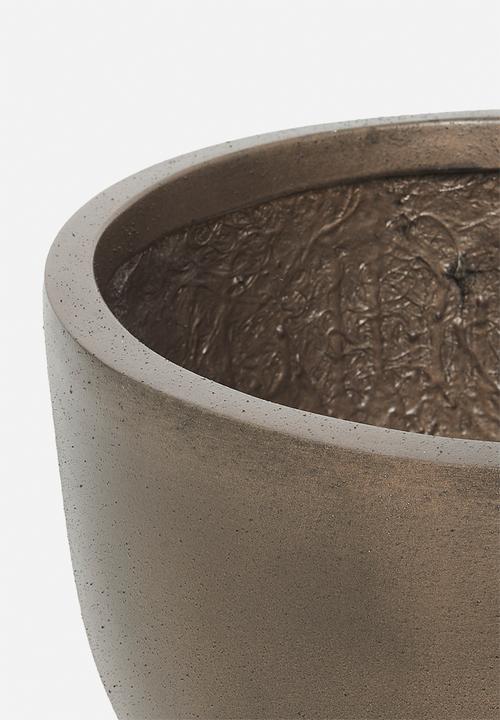 Sixth Floor - Milan planter - metallic