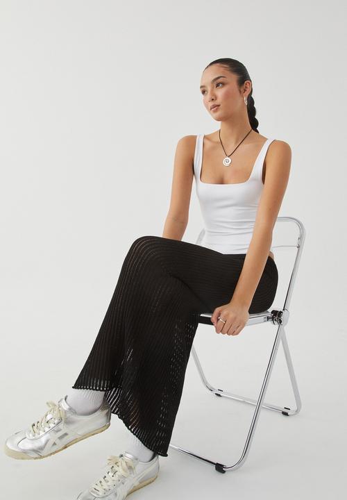 Supré  - Sara crochet maxi skirt - black