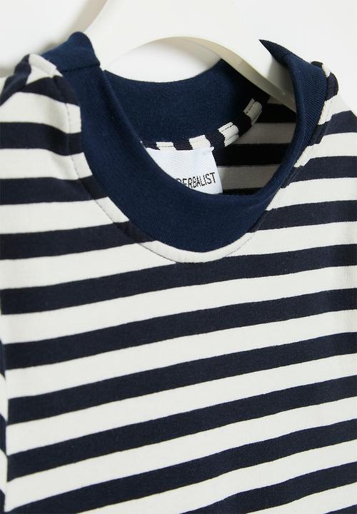Superbalist - Stripe crop tee - navy & milk