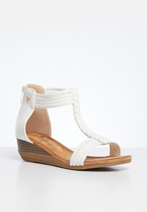 Butterfly Feet - Linah 2 wedge heel - white