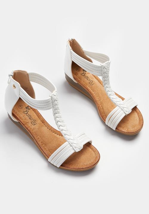 Butterfly Feet - Linah 2 wedge heel - white
