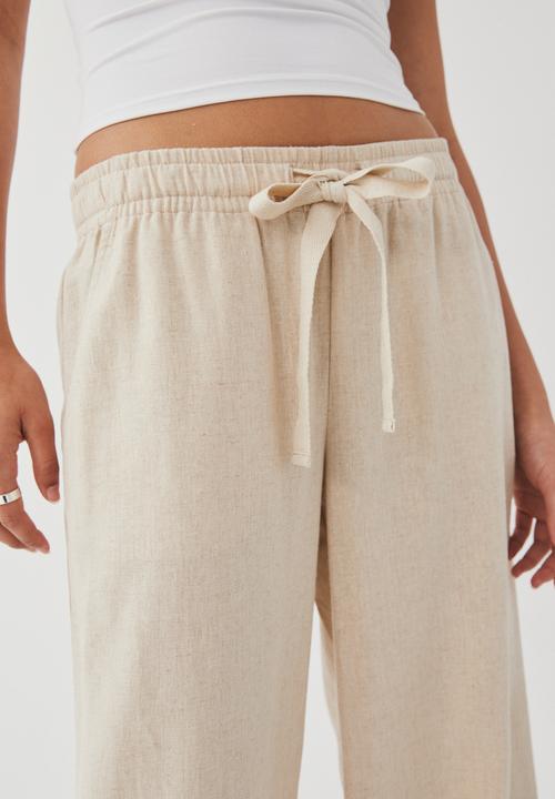 Supré  - Maddy pull on wide leg pant - natural