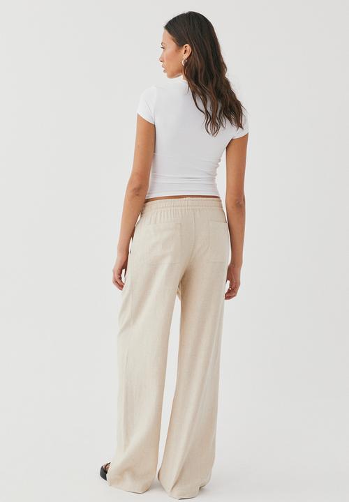 Supré  - Maddy pull on wide leg pant - natural