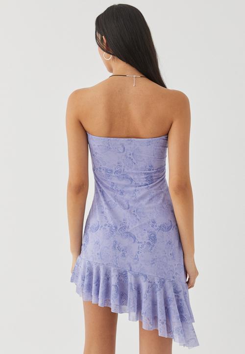 Supré  - Hazel strapless mesh dress - sidney paisley lilac