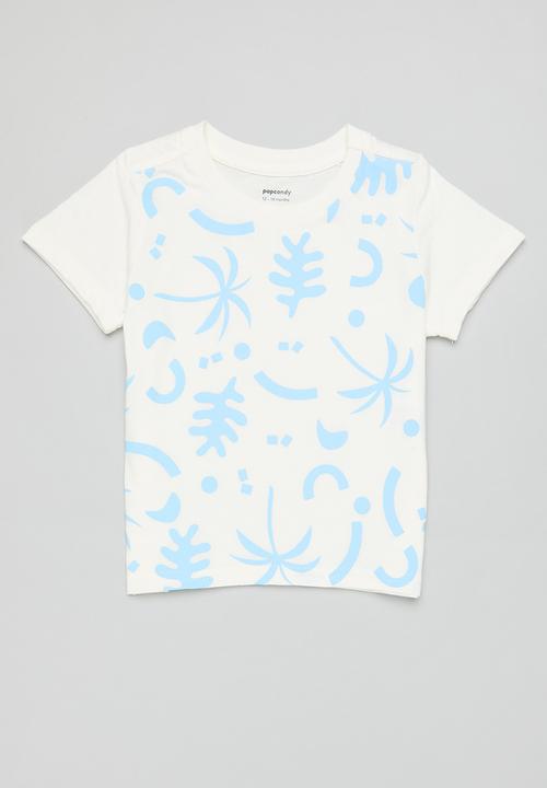 Pop Candy - 2 Pack tee - soft blue and white