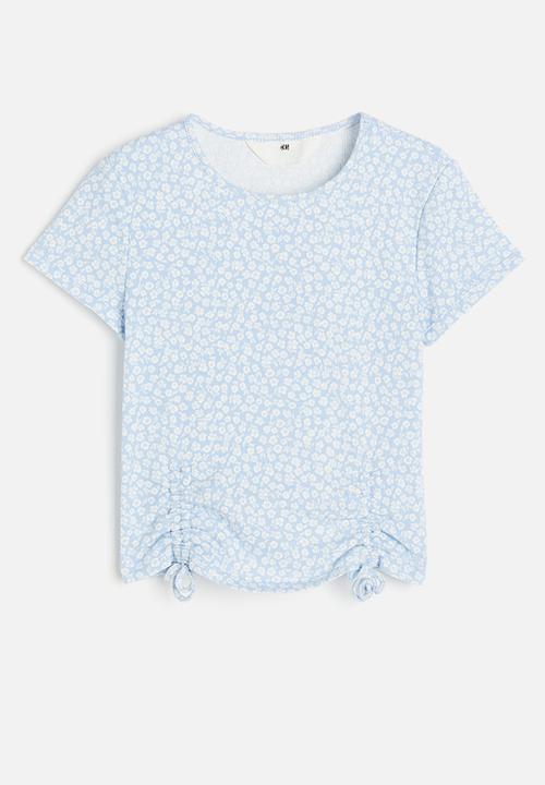 H&M - Tie-detail top - light blue
