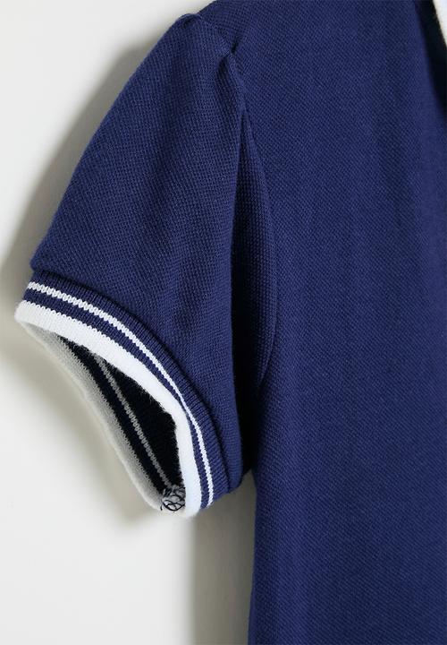 MINOTI - Pique polo dress - navy
