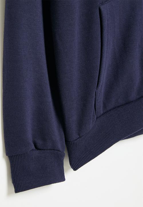 MINOTI - Boys basic athl dept fleece zip thru - navy