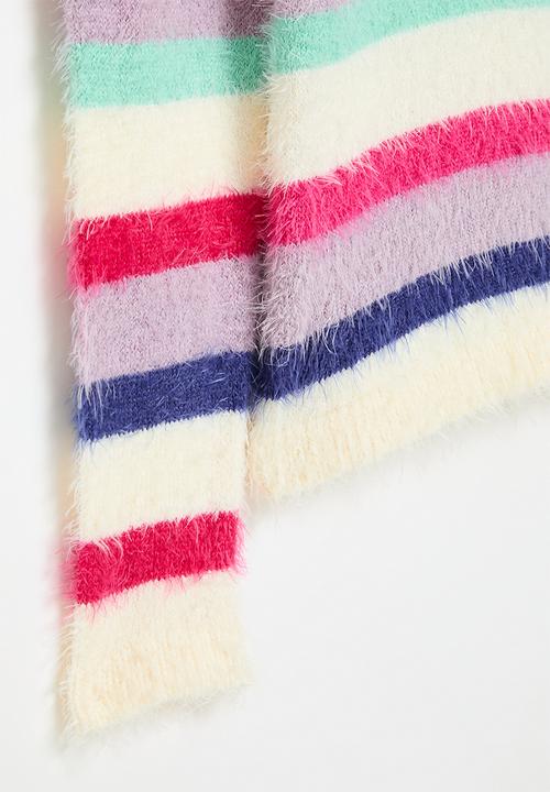 MINOTI - Striped eyelash knit jumper - multi