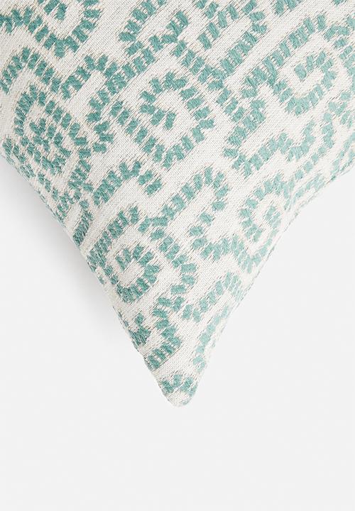 Hertex Fabrics - Maze cushion cover - seafoam