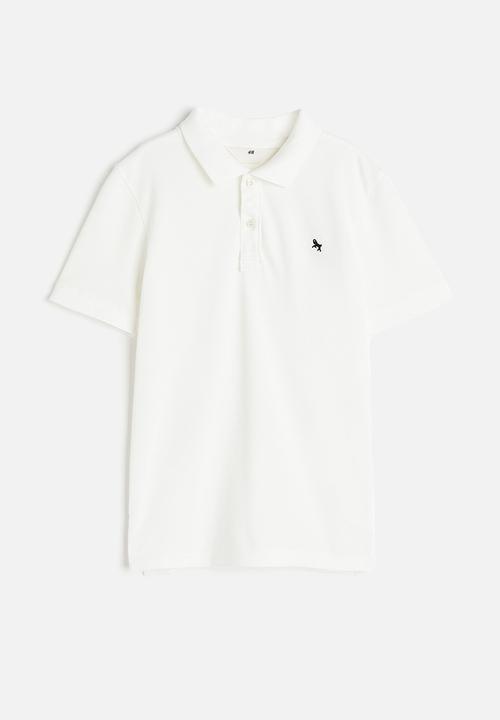 H&M - Cotton piqué polo shirt - white
