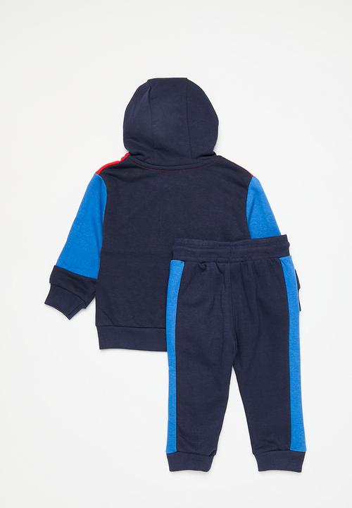 MINOTI - Boys basic fleece crew & jogger set - multi