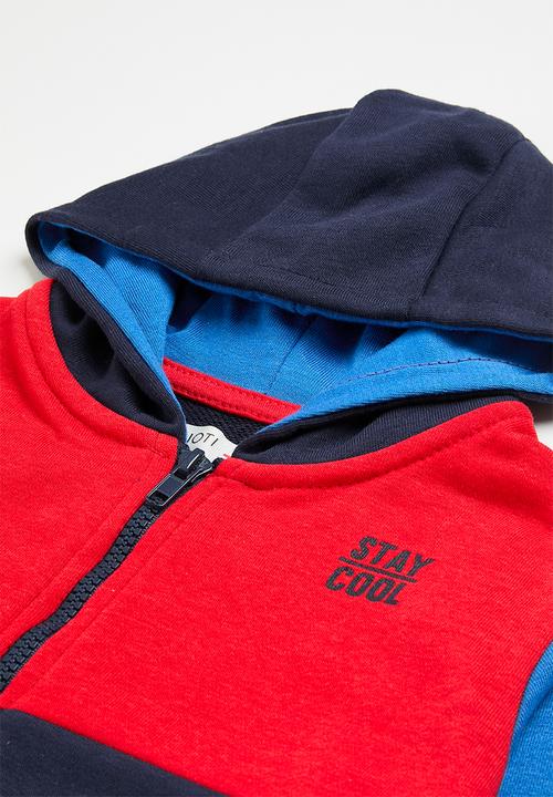 MINOTI - Boys basic fleece crew & jogger set - multi
