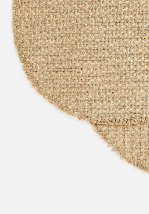 H&S - Jute placemat set of 2-natural 2