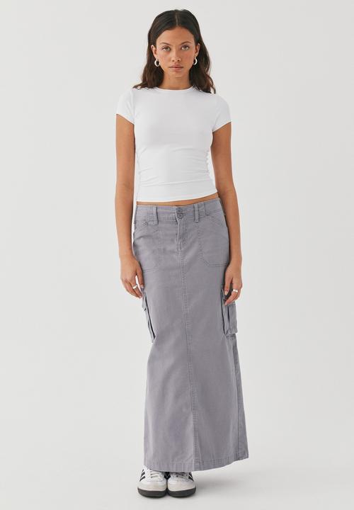 Supré  - Dylan cargo maxi skirt - fossil grey