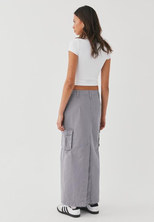Supré  - Dylan cargo maxi skirt - fossil grey