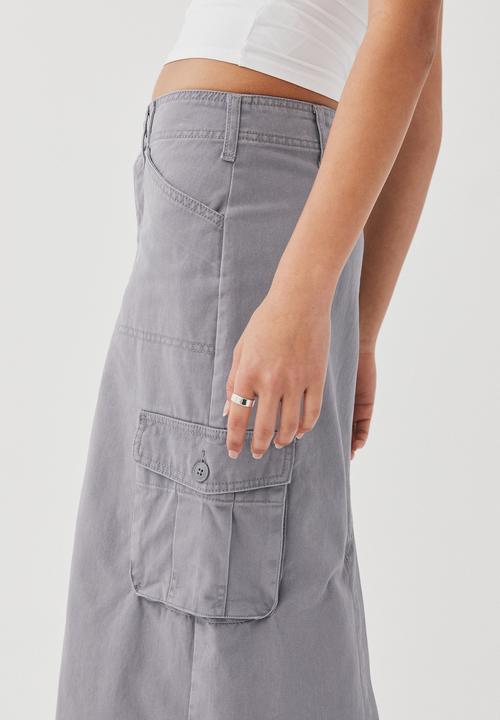 Supré  - Dylan cargo maxi skirt - fossil grey