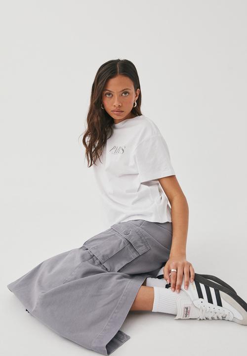 Supré  - Dylan cargo maxi skirt - fossil grey