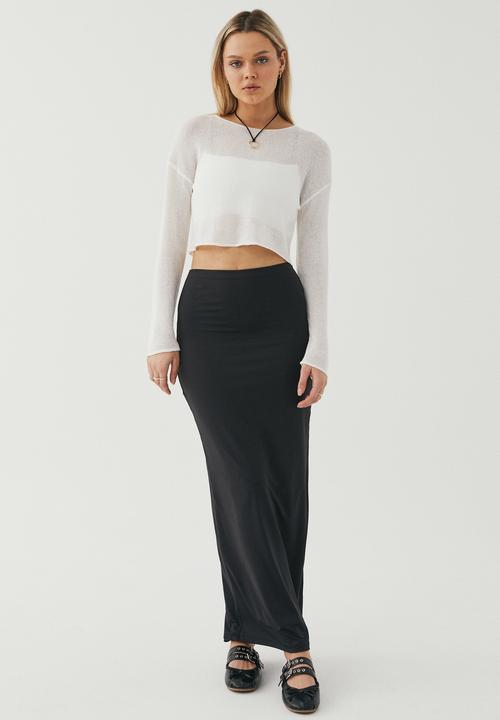 Supré  - Courtney sheer knit jumper - white