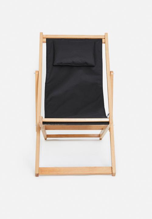 Baelor  outdoor deck chair - black