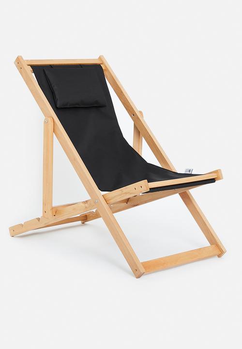 Sixth Floor - Baelor  outdoor deck chair - black