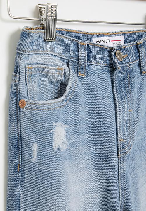 MINOTI - Girls basic mom jean - light blue