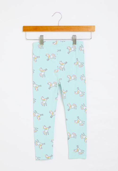 MINOTI - Girls unicorns basic legging - aqua