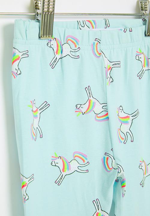 MINOTI - Girls unicorns basic legging - aqua