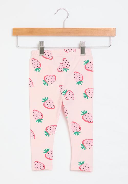 MINOTI - Girls strawberries basic legging - pink