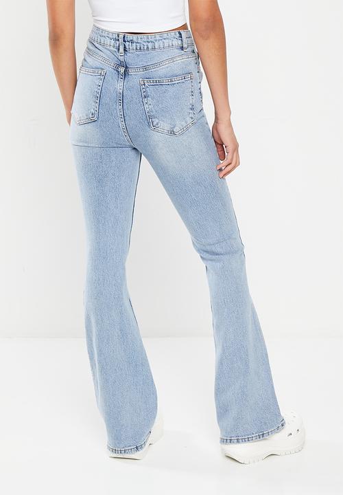 Trendyol - Slim fit wide leg jeans - blue