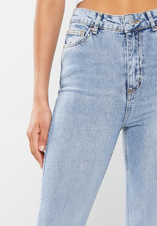 Trendyol - Slim fit wide leg jeans - blue