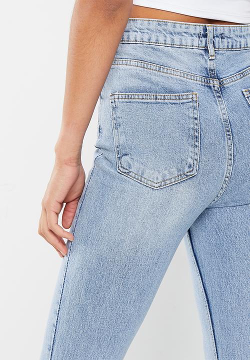 Trendyol - Slim fit wide leg jeans - blue