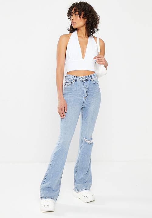 Trendyol - Slim fit wide leg jeans - blue
