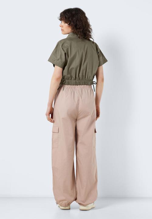 Noisy May - Pinar short sleeve tie top - crocodile solid