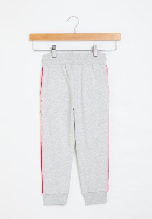 MINOTI - Fleece jogger with side taping - grey