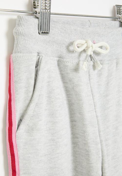 MINOTI - Fleece jogger with side taping - grey