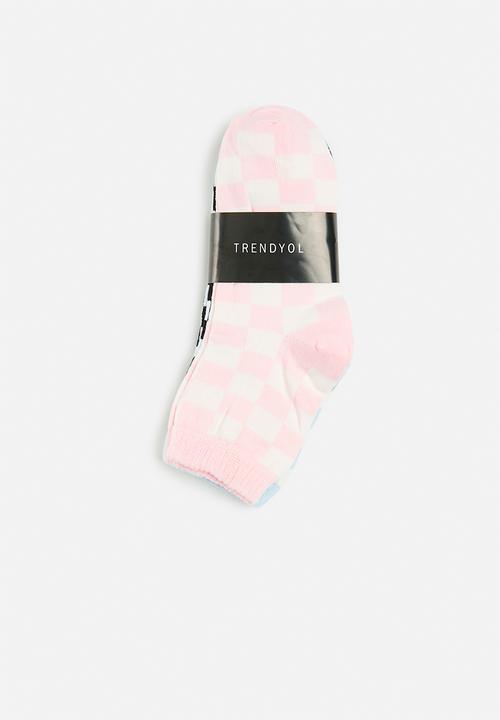 Trendyol - 3 Pack check socks - multi