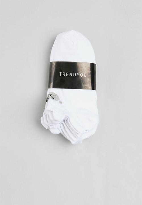Trendyol - 5 Pack ankle socks - white