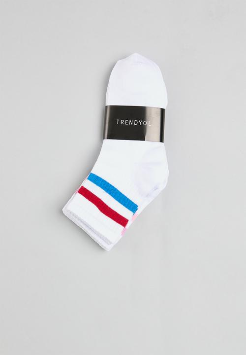 Trendyol - 3 Pack stripe ankle socks - multi