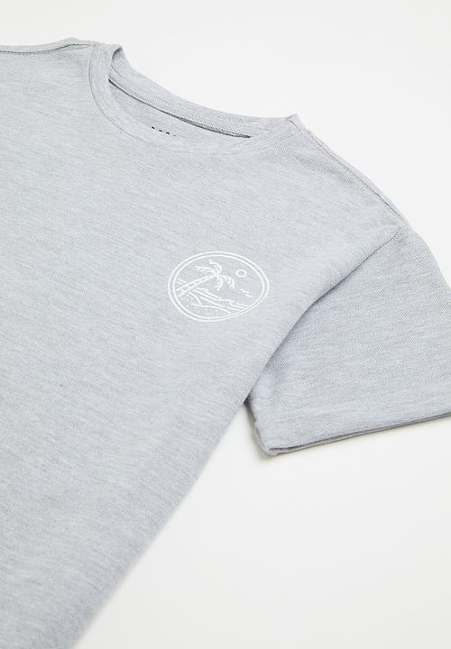 Rebel Republic - Pique t-shirt and short set - grey melange