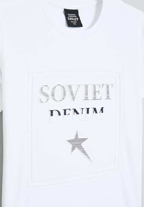 SOVIET - Boys fashion tee - white