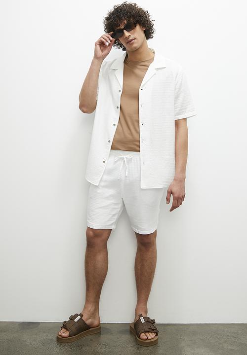 STYLE REPUBLIC - Sphe Fashion cheesecloth walk short - white