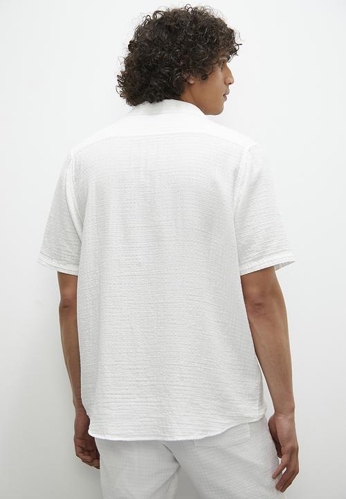 STYLE REPUBLIC - Cheese cloth short sleeve shirt - white