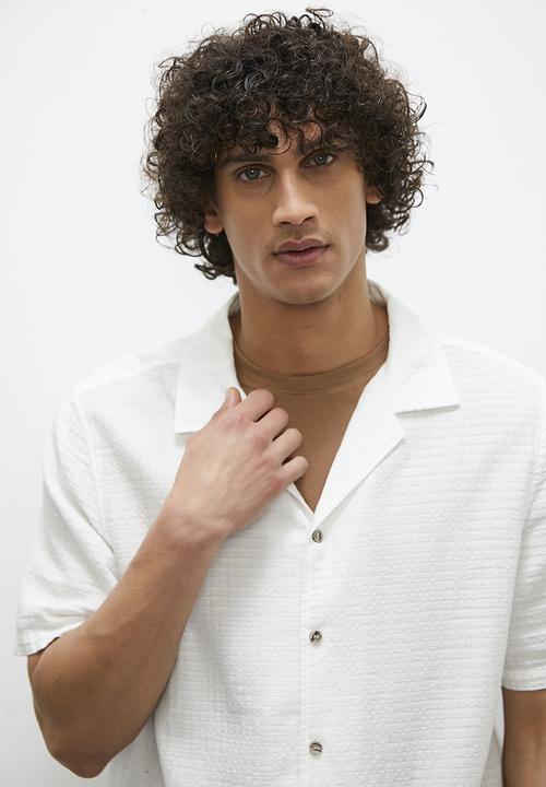 STYLE REPUBLIC - Cheese cloth short sleeve shirt - white