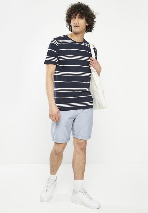 Brave Soul - Mts-627myron - navy/optic white stripe