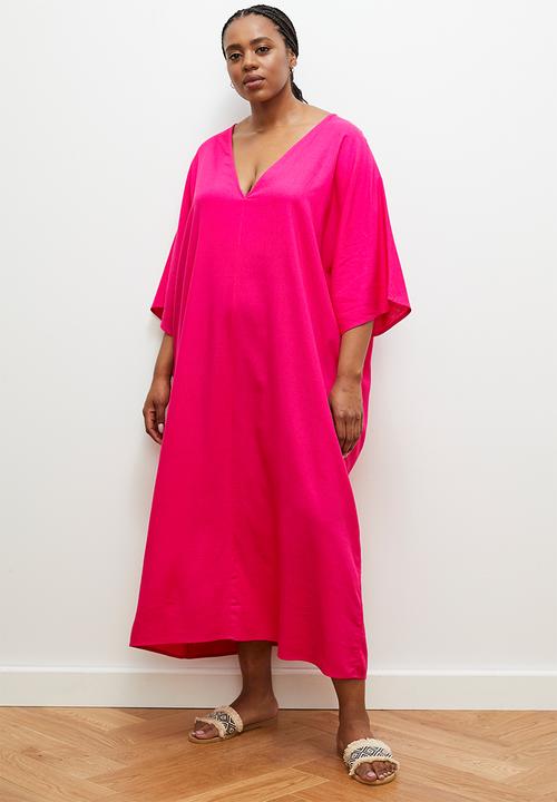 edit - Maxi kaftan dress - fuschia