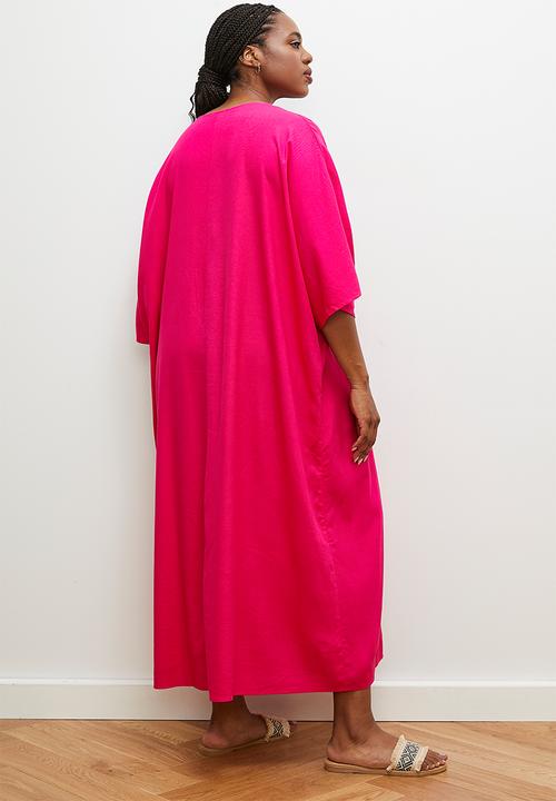 edit - Maxi kaftan dress - fuschia
