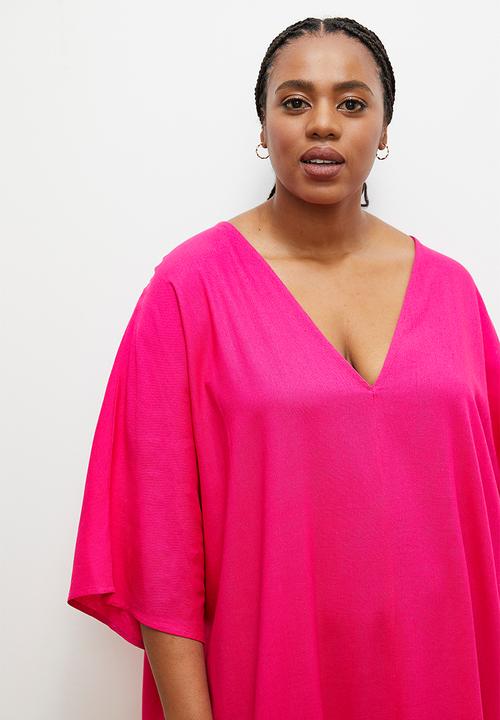 edit - Maxi kaftan dress - fuschia