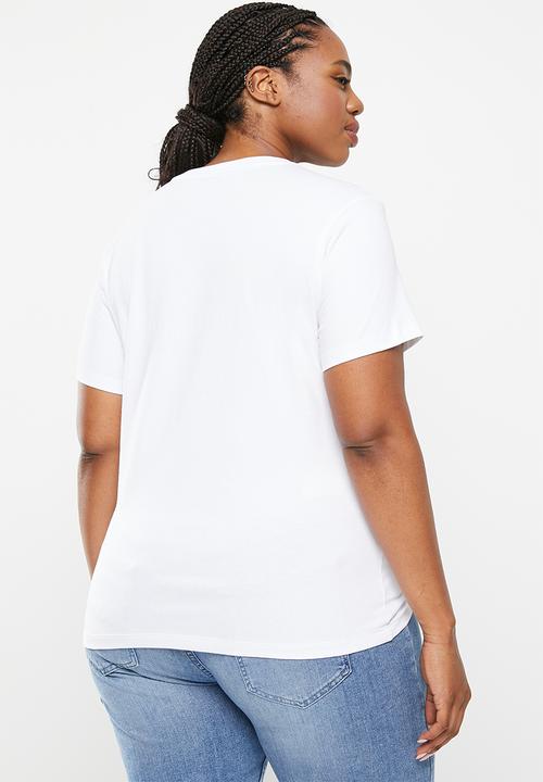 POLO - Plus kelly v-neck tee - white
